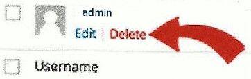 Delete WordPress admin user
