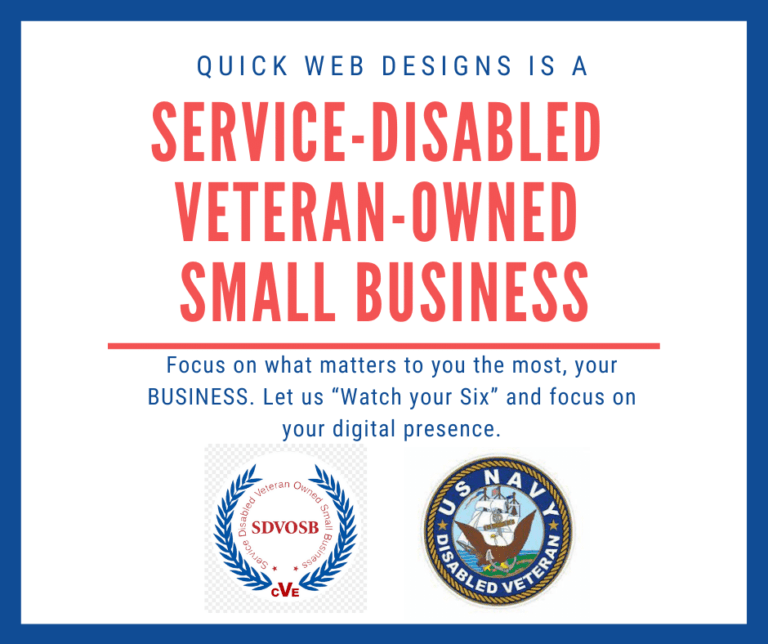 ServiceDisabled VeteranOwned Small Business Quick Web Designs