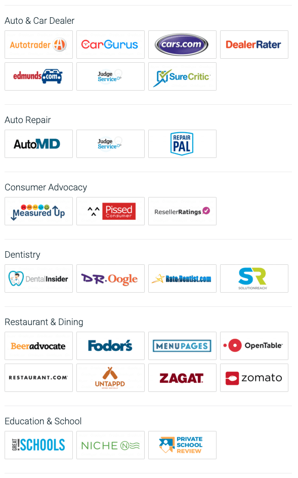 auto repair review sites